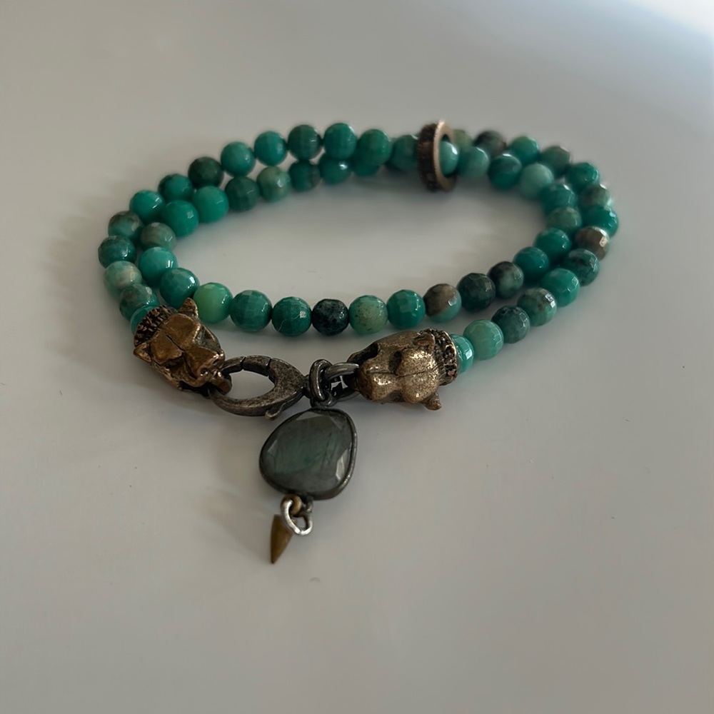 Turquoise bracelet by Dirty Hands Jewelry NYC.